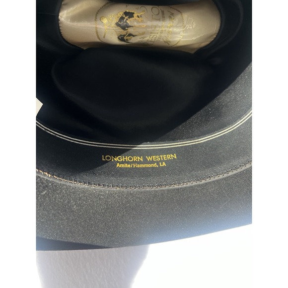 Resistol 4X Beaver Self Conforming Black Cowboy Hat‎ Size 6 7/8 Long Oval - Picture 9 of 11